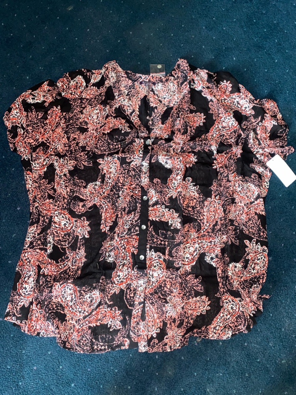 NWT Romans’s Black Printed Summer Tunic